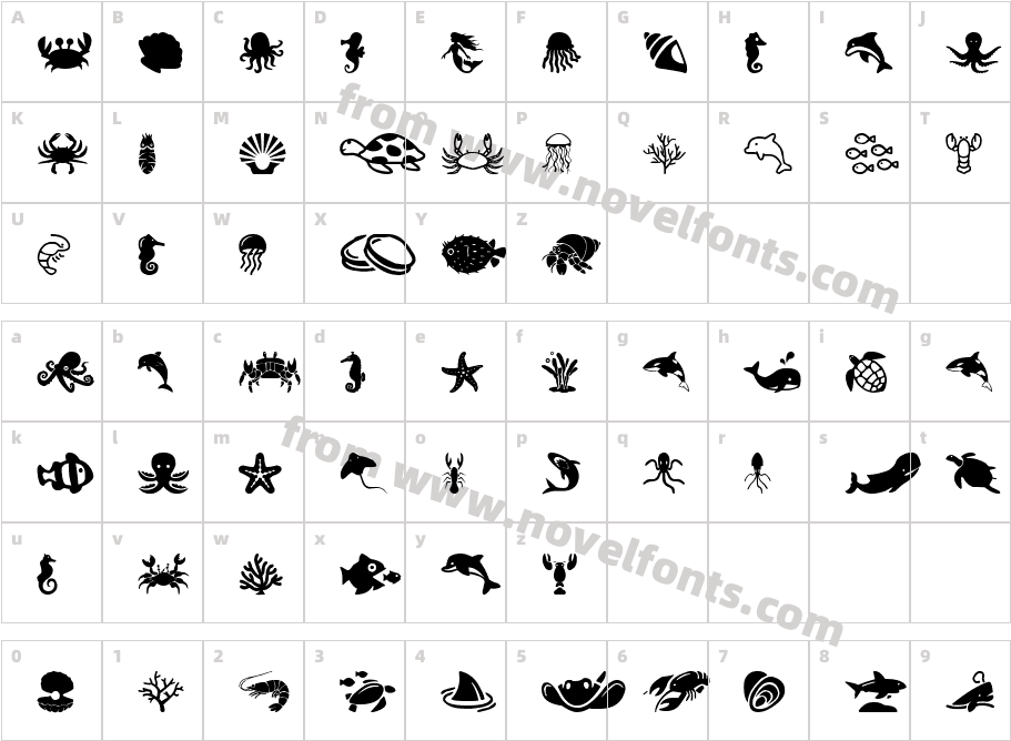 Sea LifeCharacter Map