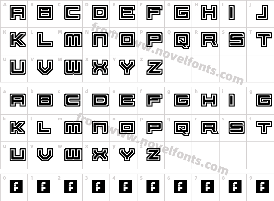 Sectarian Outline RegularCharacter Map