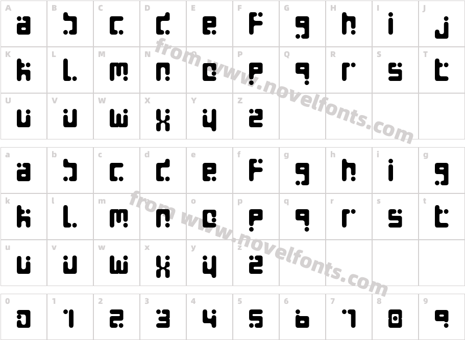 Seeds Cyr MediumCharacter Map
