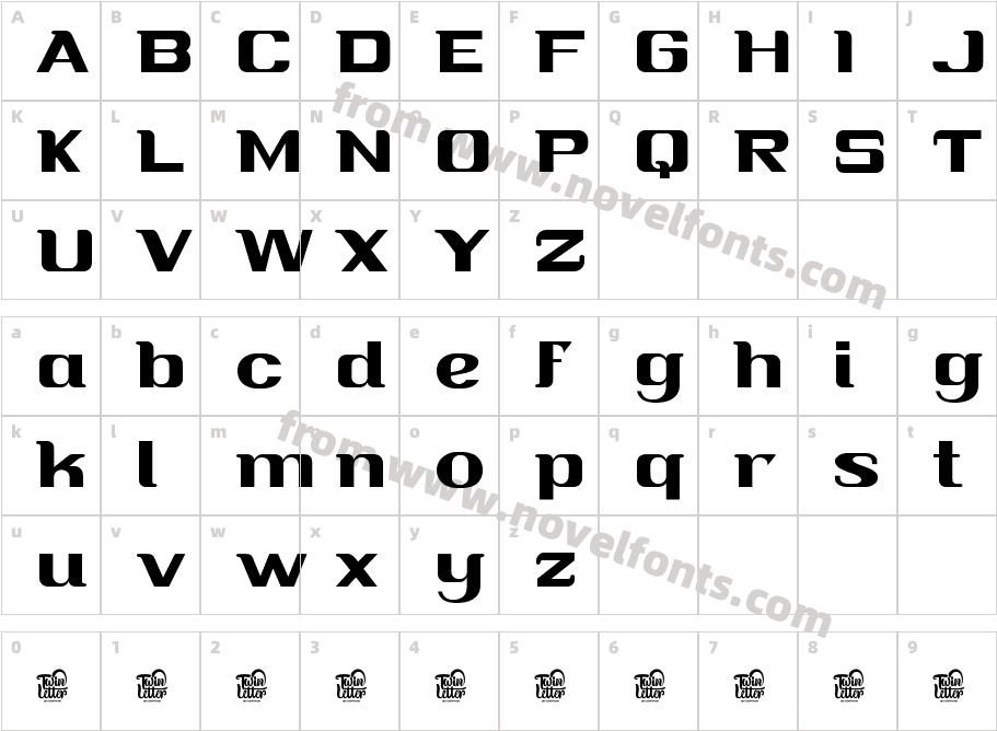 Segira BoldCharacter Map