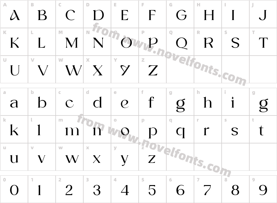 Selvia Genatu MediumCharacter Map