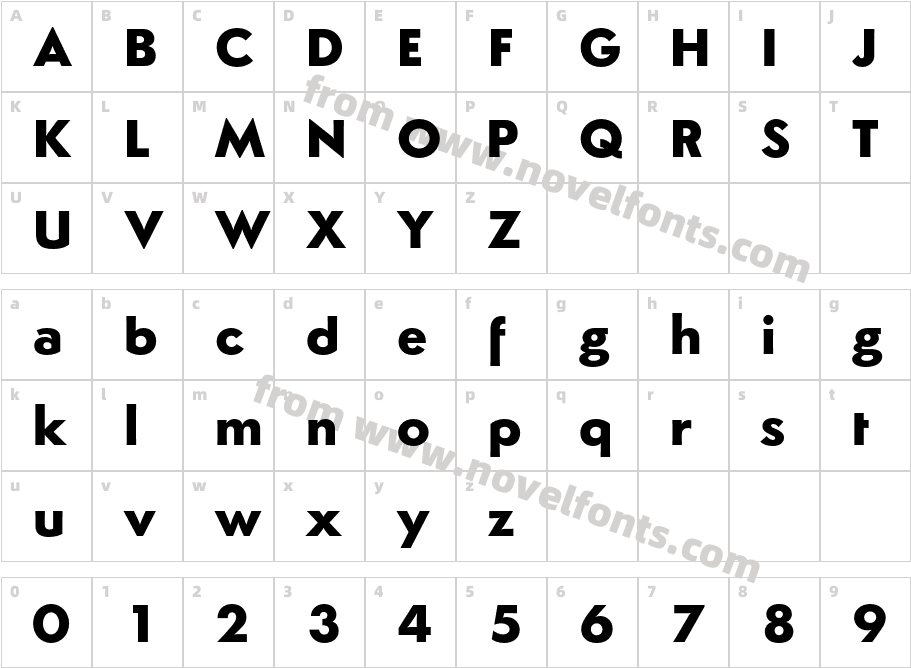 Semplicita Modern BoldCharacter Map