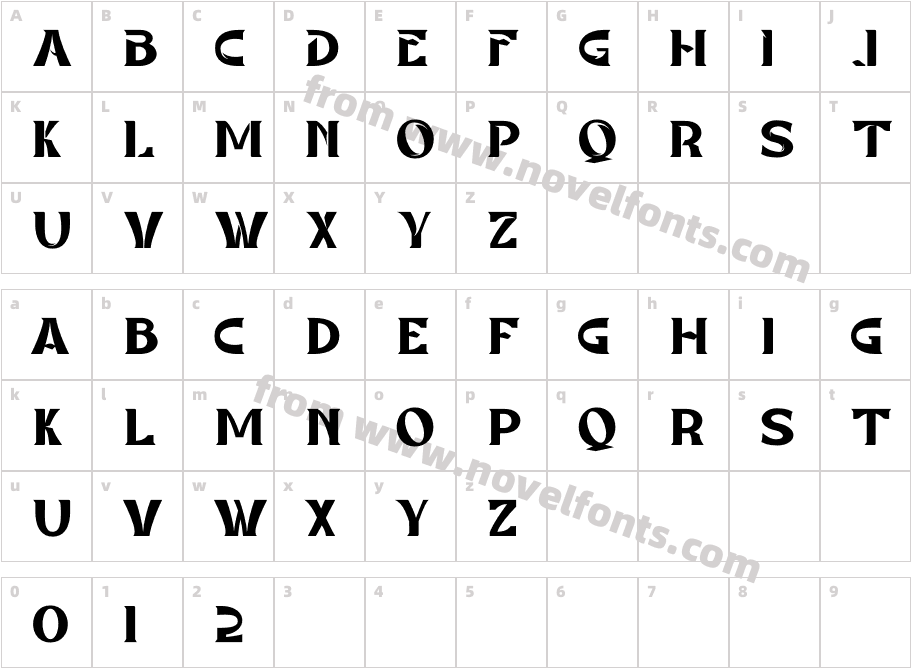 NOSTRUD - Personal UseCharacter Map