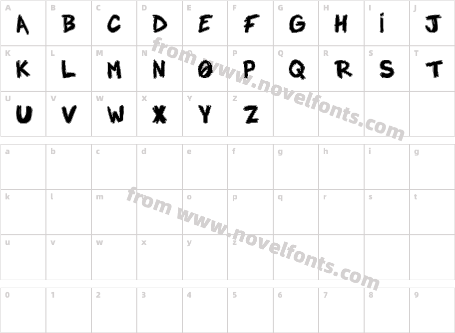 NOT A DROP LIGHTCharacter Map