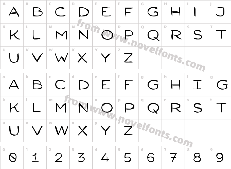 Sensa Sans Trial RegularCharacter Map