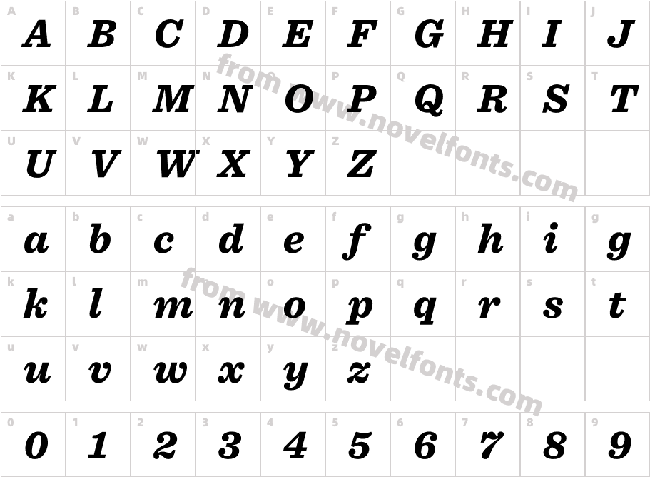 Sentinel SSm Pro Black ItalicCharacter Map