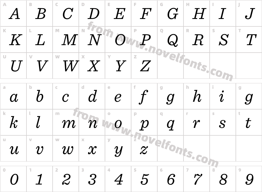 Sentinel SSm Pro Book ItalicCharacter Map