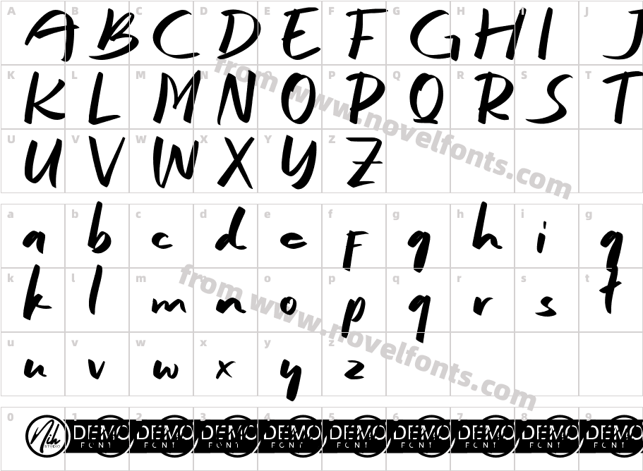 Serasi Angkasa Demo RegularCharacter Map