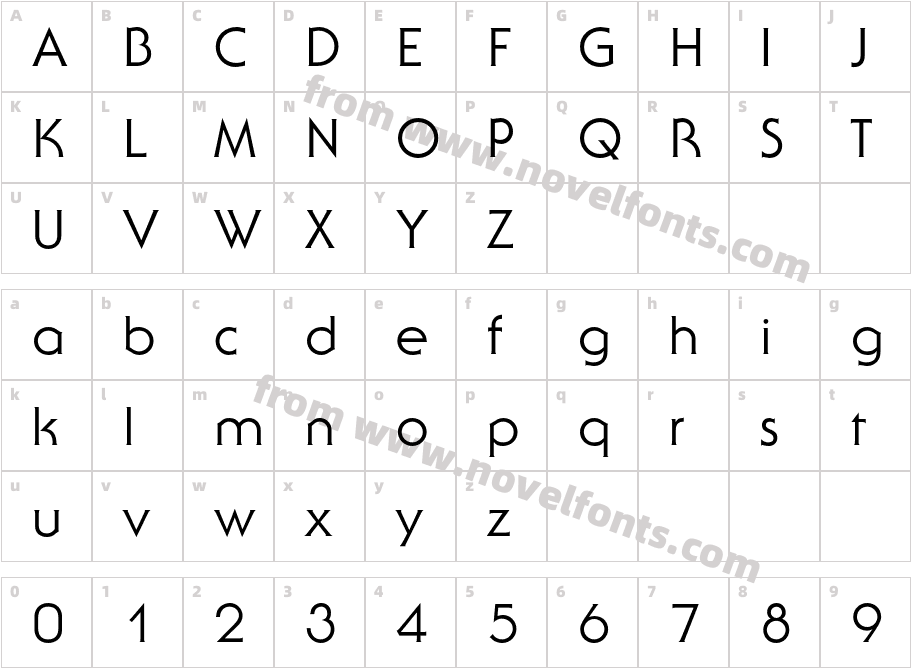Serif Gothic StdCharacter Map