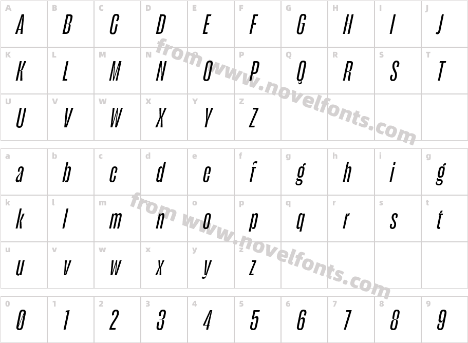 Seriguela Display W05 Medium ItCharacter Map