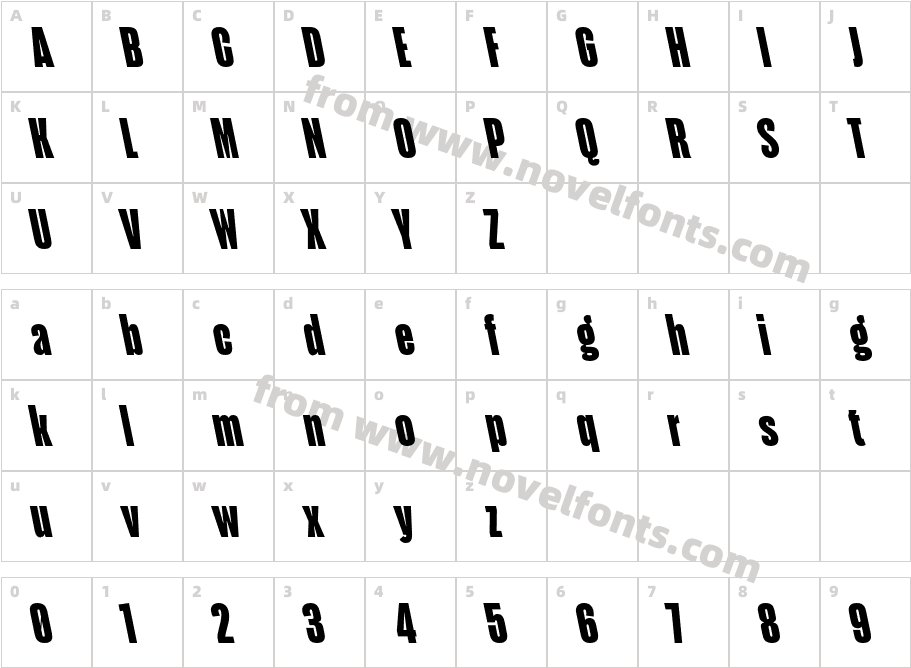Seriguela W05 Black Rev ItCharacter Map