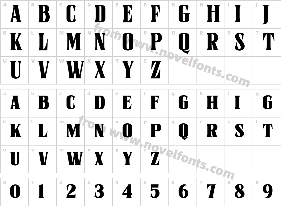 Sernes Extra BoldCharacter Map