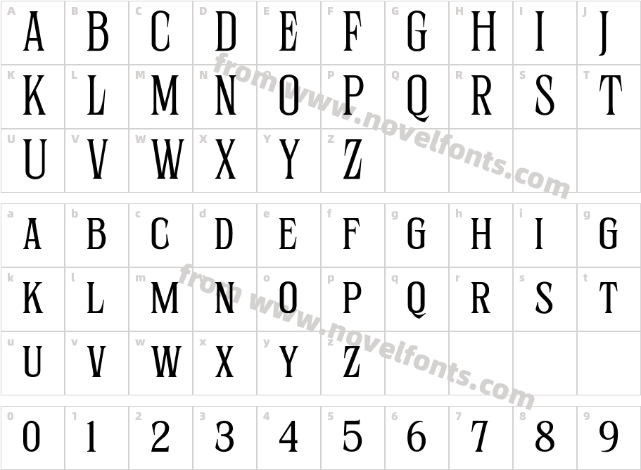 Sernes Extra LightCharacter Map