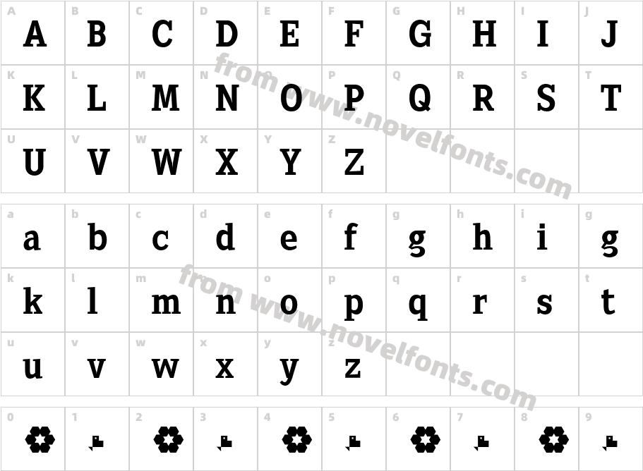 Sextan BoldCharacter Map
