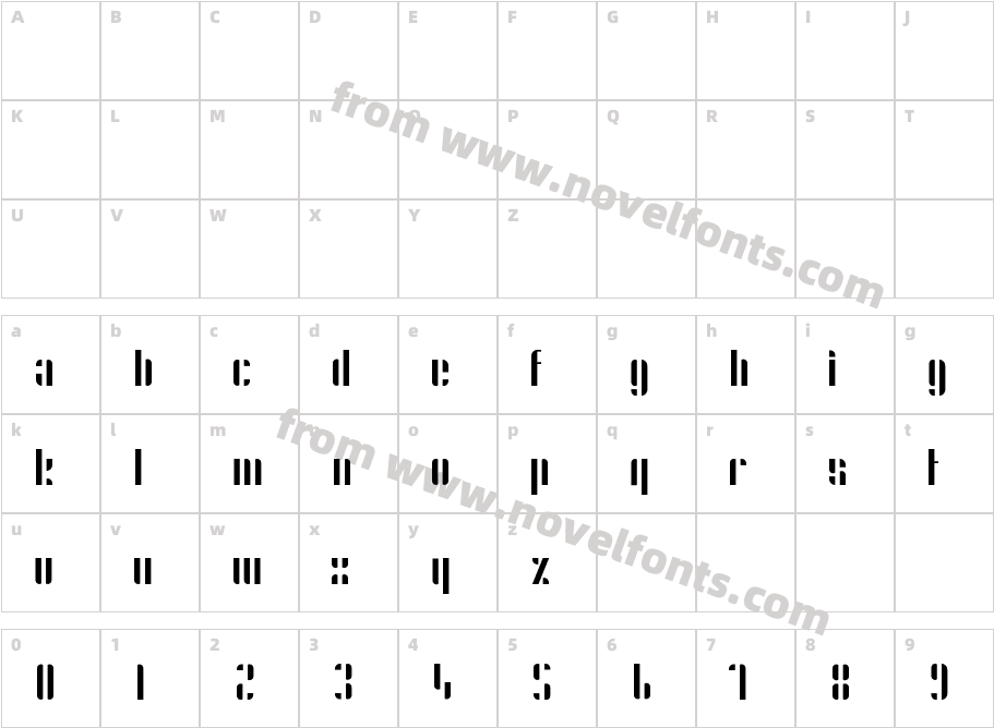 Shape BoldCharacter Map