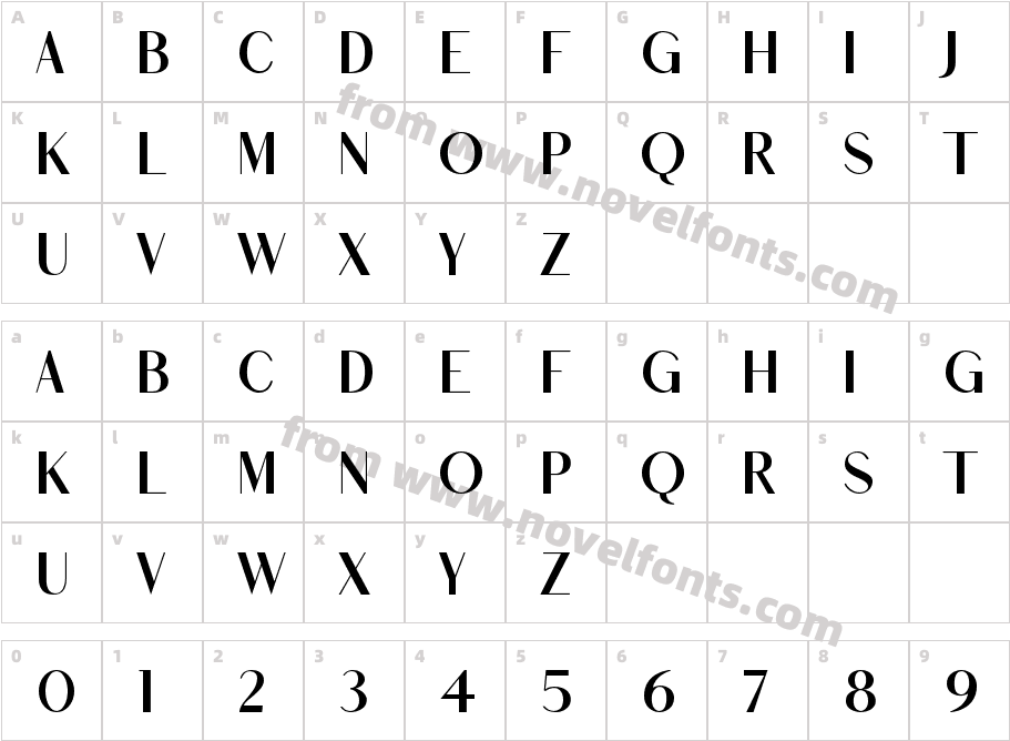 Shaqera Sans Serif RegularCharacter Map