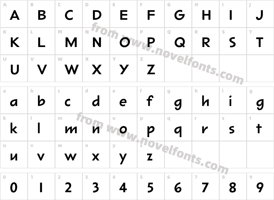 Sharktooth BoldCharacter Map