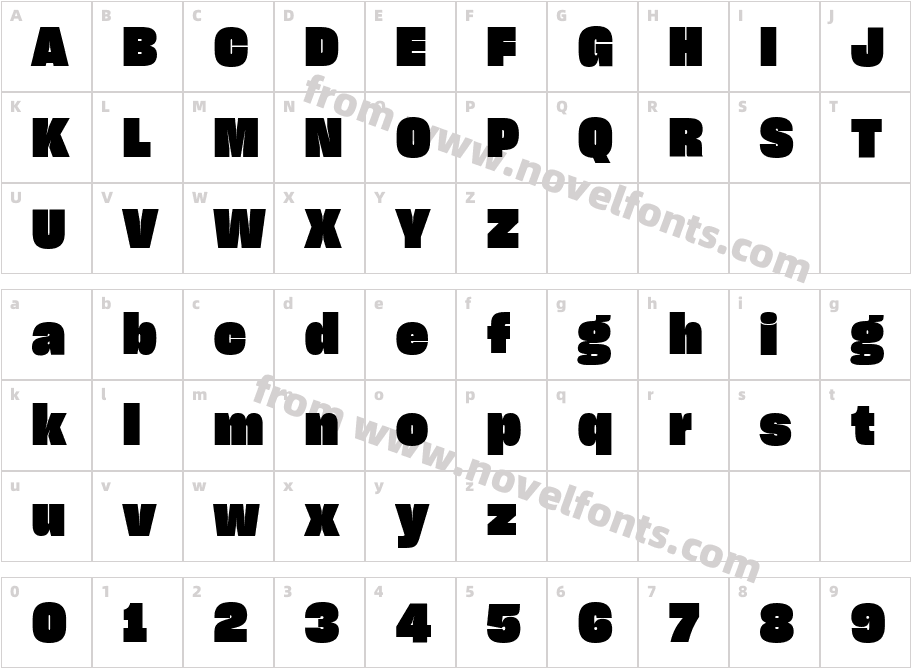 Sharp Grotesk Black 20 RegularCharacter Map