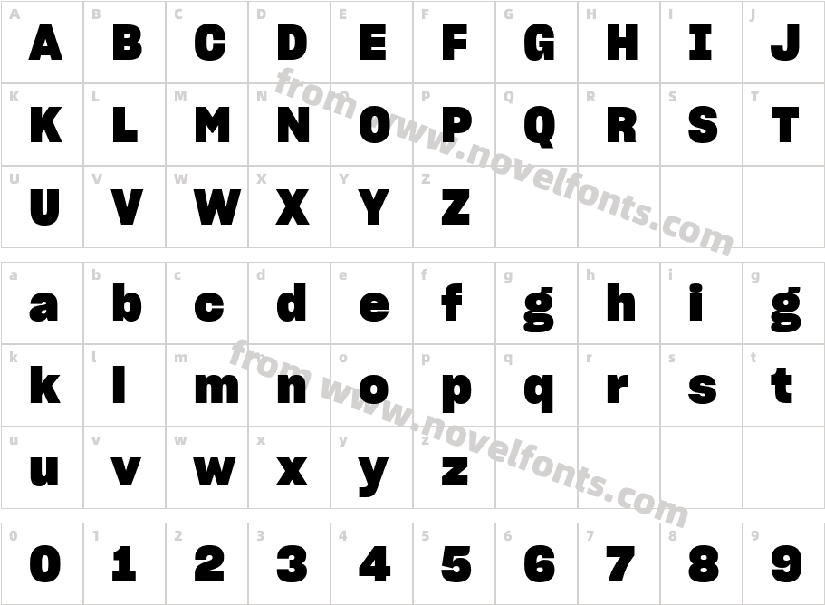 Sharp Grotesk Bold 20 RegularCharacter Map