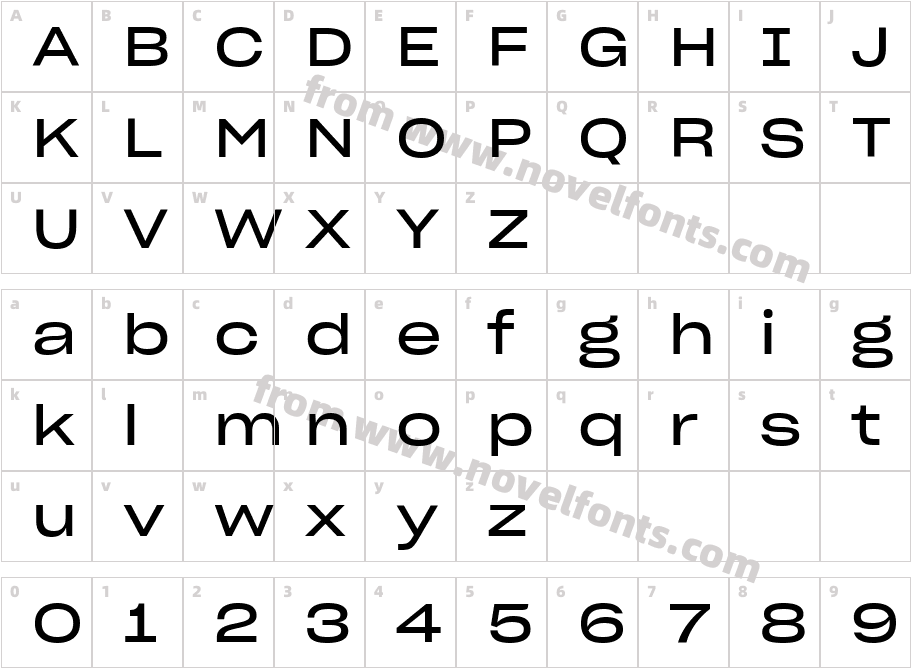 Sharp Grotesk Book 25 RegularCharacter Map