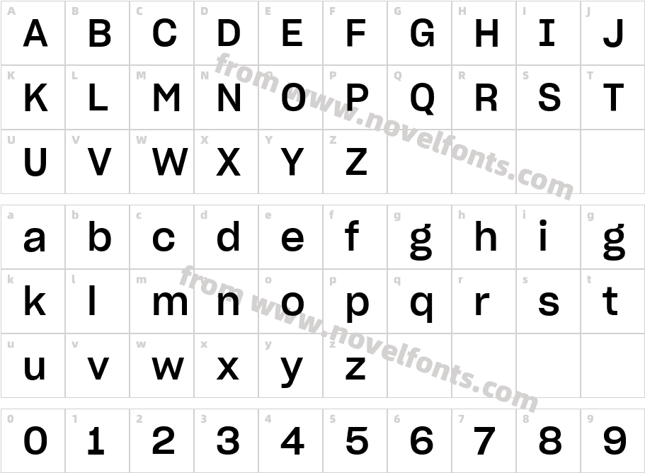 Sharp Grotesk Medium 20 RegularCharacter Map