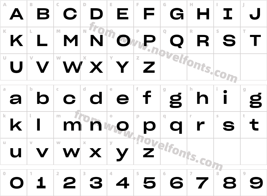 Sharp Grotesk Medium 25 RegularCharacter Map