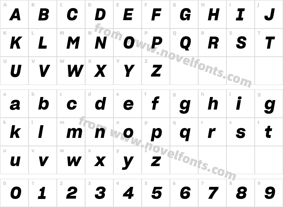 Sharp Grotesk Sm Bold Italic 20 RegularCharacter Map