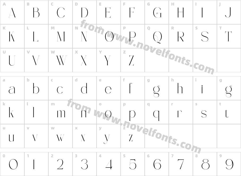 Shaun Gilchrist Serif RegularCharacter Map