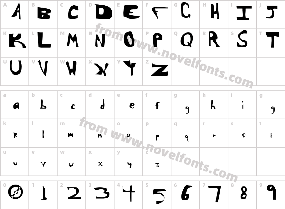 Shawn's FontCharacter Map