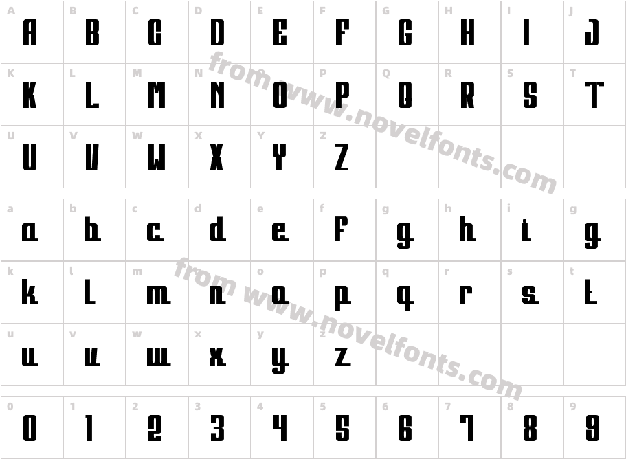 Shepro Gobegih RegularCharacter Map