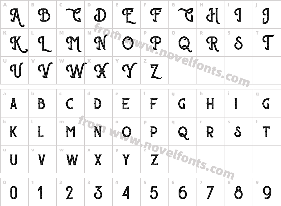 Sherlock Press Personal UseCharacter Map