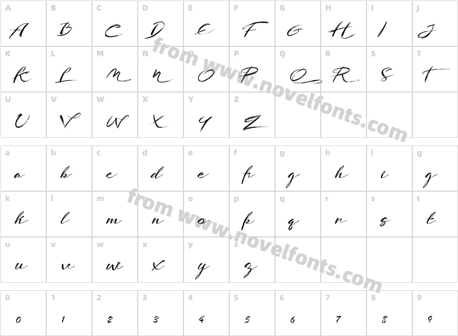 Shizuka ScriptCharacter Map