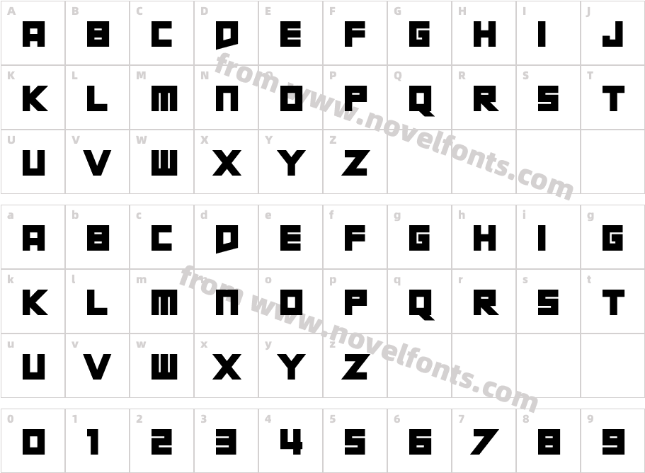 Short XurkitCharacter Map