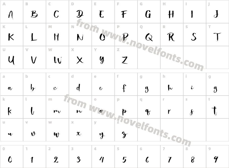 Showety BrushCharacter Map