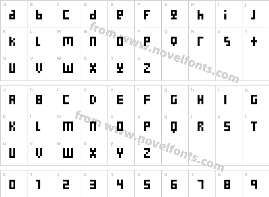 Nanoscopics-AlphabetCharacter Map