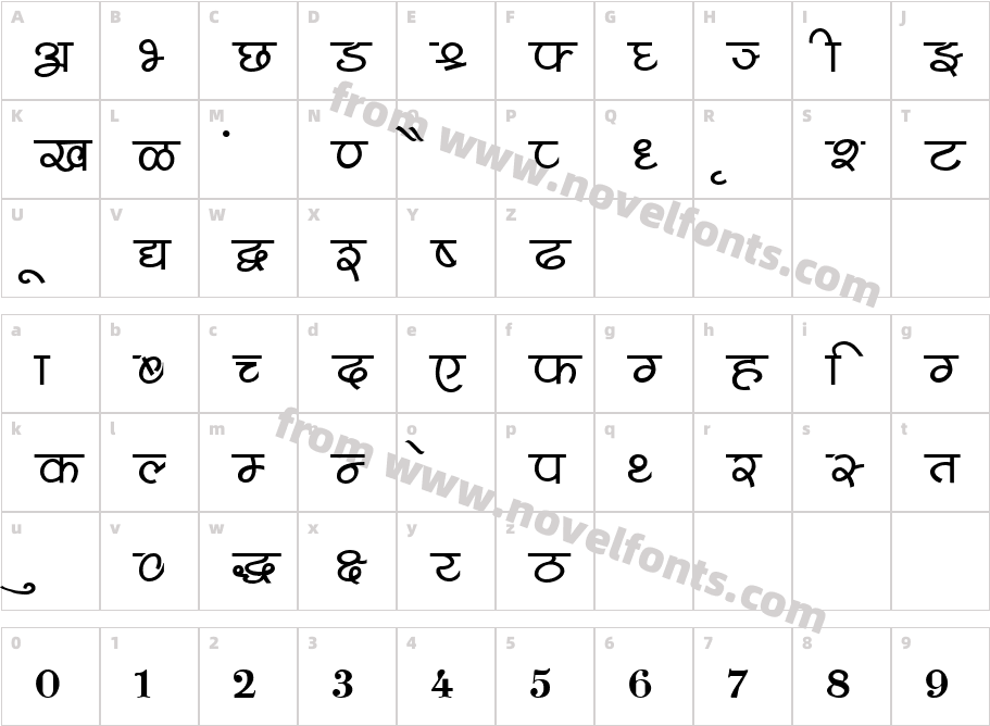 Shusha05Character Map