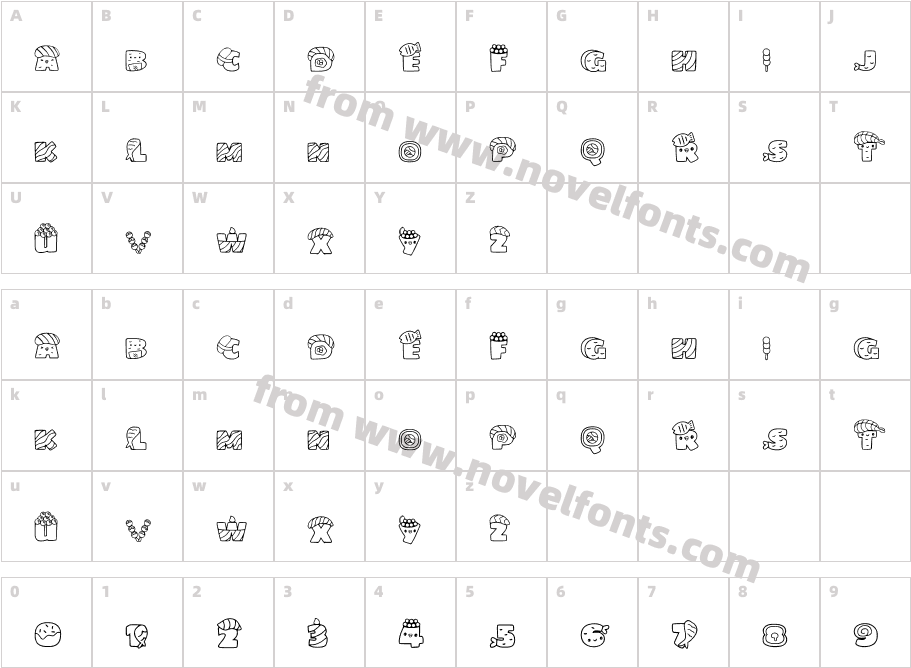 Shushi RegularCharacter Map