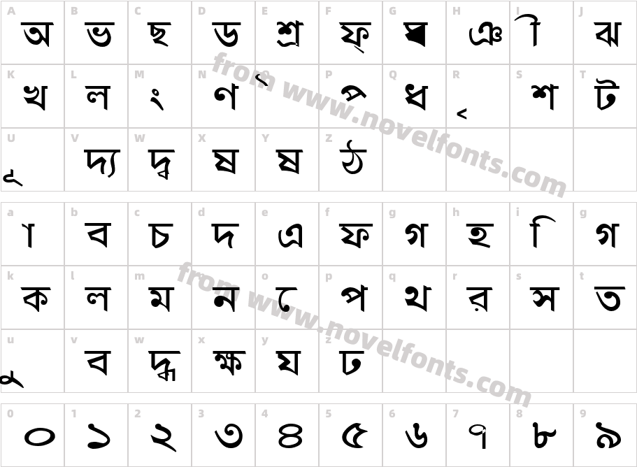 Shymal01Character Map