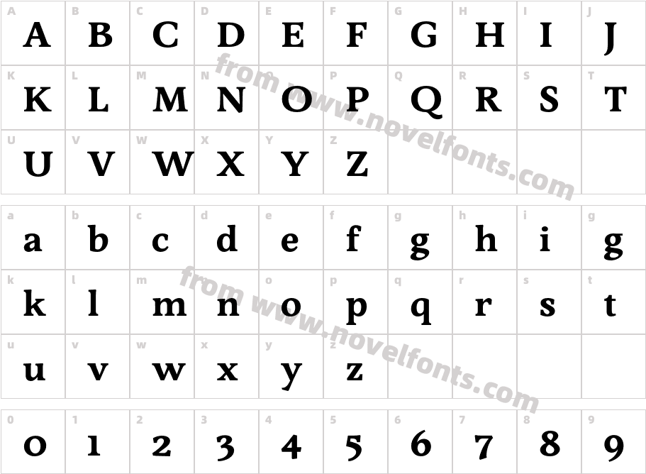 Sibre BoldCharacter Map