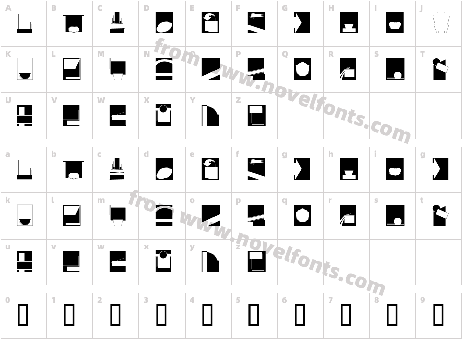 Sign Panels JNLCharacter Map