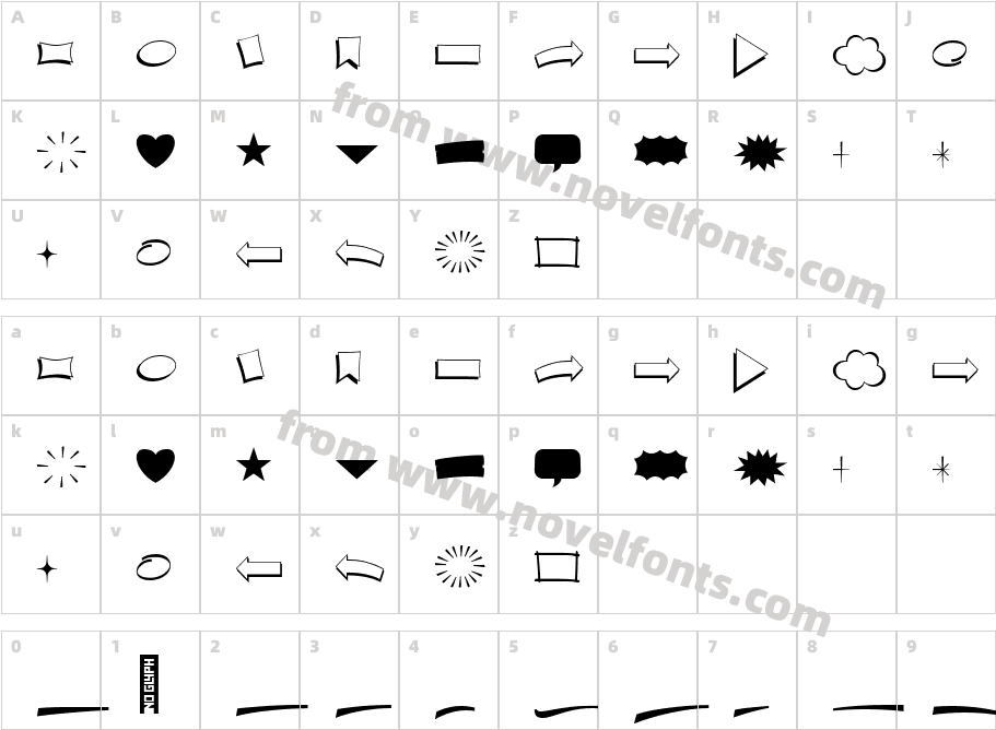 Sign Panther 2 Symbols RegularCharacter Map