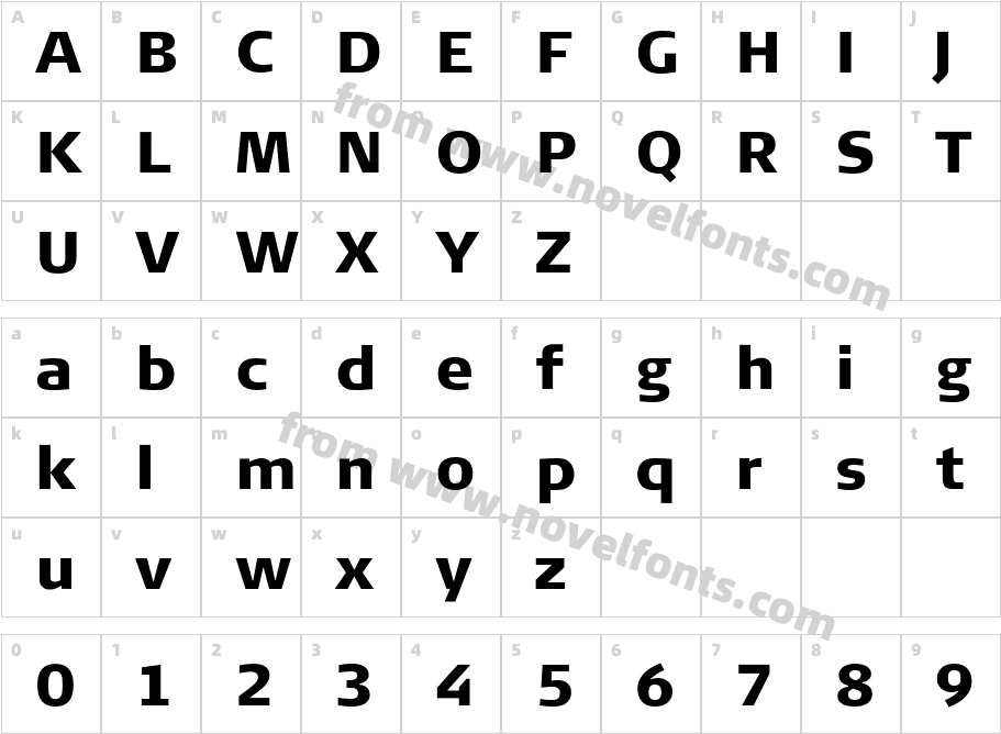 Signa Black ColumnCharacter Map