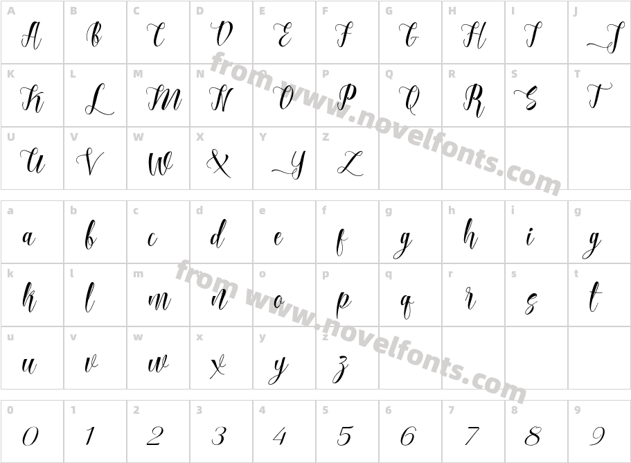 Silliza ScriptCharacter Map