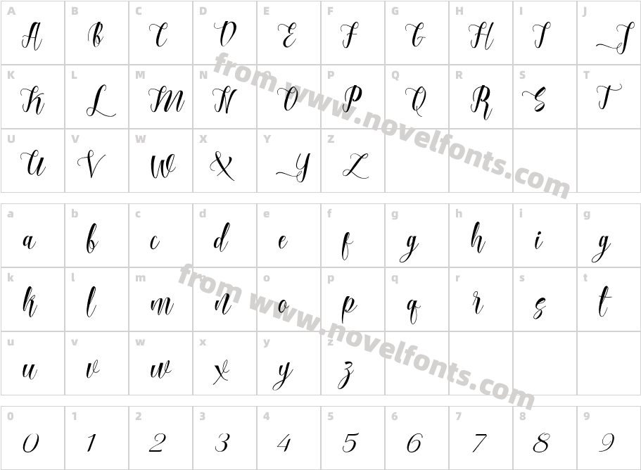 Silliza ScriptCharacter Map