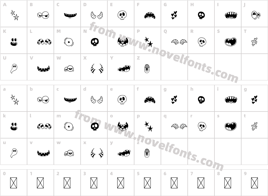 Silly Creature DoodlesCharacter Map