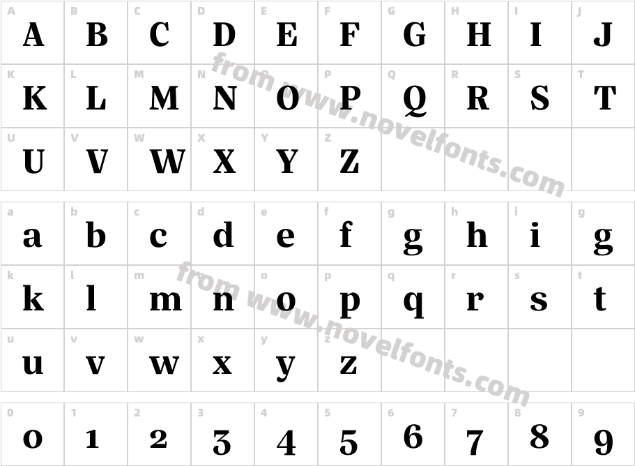 Silva Text Trial BoldCharacter Map