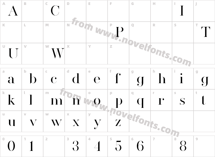 Silver South SerifCharacter Map
