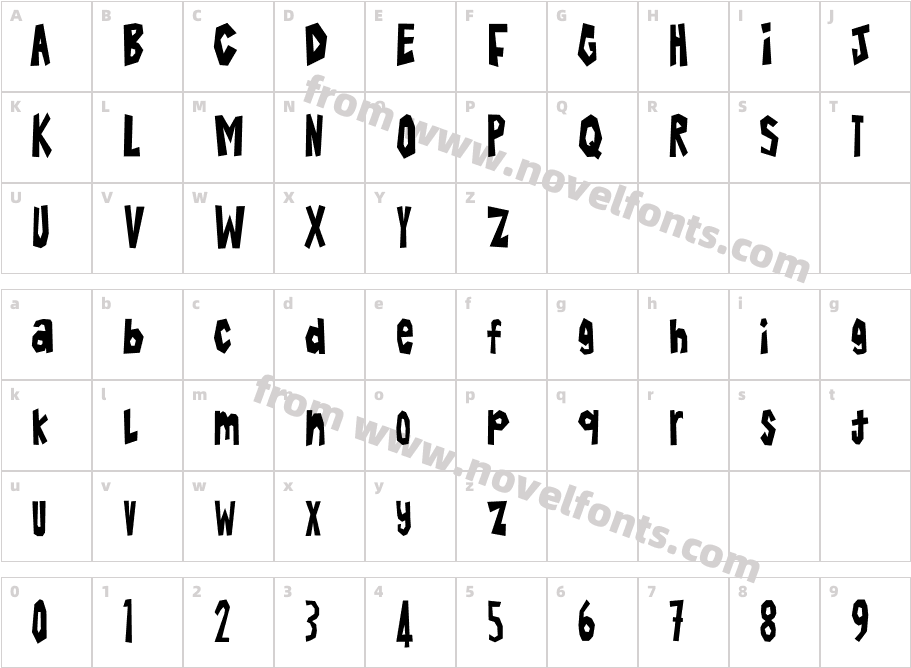 Simpang BerlikuCharacter Map