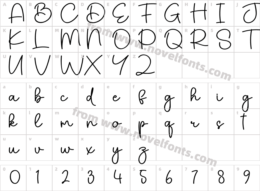 Simple Beauty RegularCharacter Map