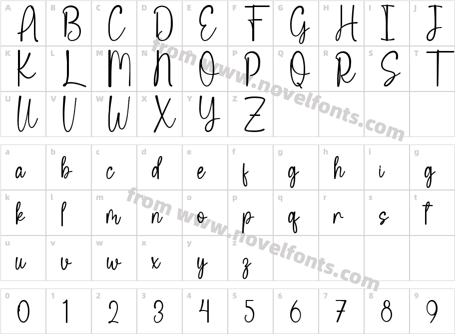 Simple Farmhouse RegularCharacter Map